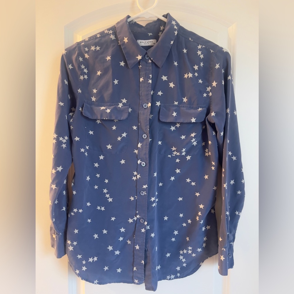 Equipment Slim Signature Star-print Shirt size S/P